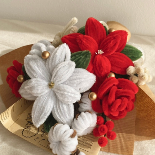 クリスマスブーケ モールフラワー | お祝いや記念日のプレゼント