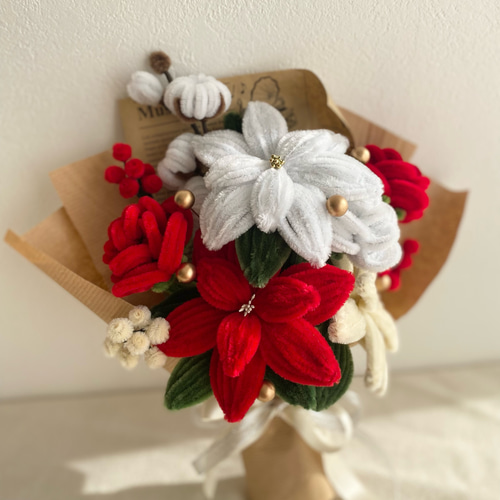 クリスマスブーケ モールフラワー | お祝いや記念日のプレゼント