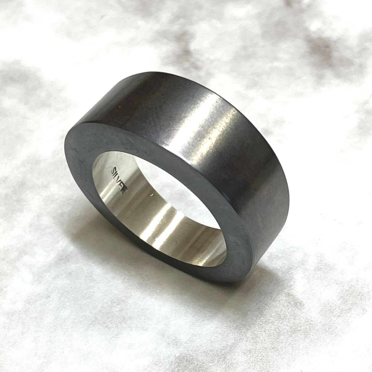 シルバーリング●極幅9mm！19g！●15号　silver925 /MSR-8692-AS