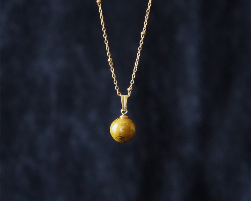 純金ネックレス手作り 貴重品 惑星のネックレス「金星」 ネックレス・ペンダント うるしと蒔絵の雑貨