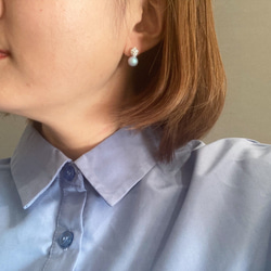 Ice blue snow man【パール/パヴェボール/ストーン/ブルー/春/冬/青/プレゼント/プチギフト】 3枚目の画像