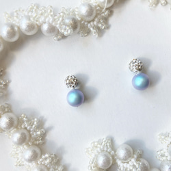 Ice blue snow man【パール/パヴェボール/ストーン/ブルー/春/冬/青/プレゼント/プチギフト】 4枚目の画像