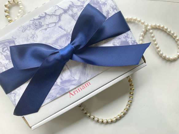 Ice blue snow man【パール/パヴェボール/ストーン/ブルー/春/冬/青/プレゼント/プチギフト】 5枚目の画像