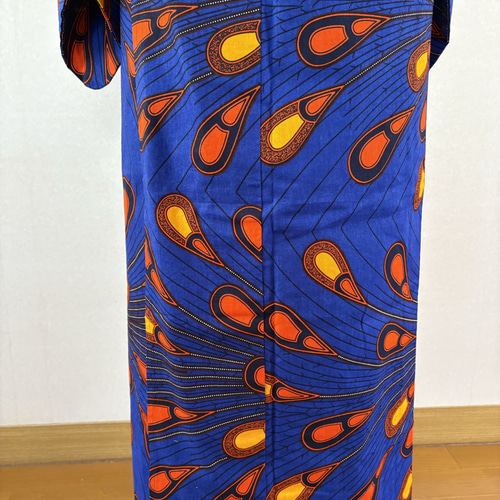 アフリカ布 浴衣 孔雀柄 裄長め 浴衣 amy 通販 20006689｜Creema(クリーマ)