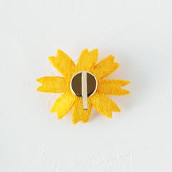 秋色きらめく立体刺繍ルドベキアのポニーフック 3枚目の画像