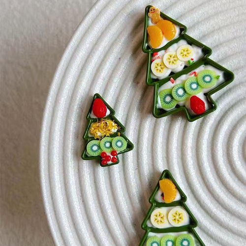 ミニチュア クリスマスツリー型プレート 1点 Mサイズ 全3色