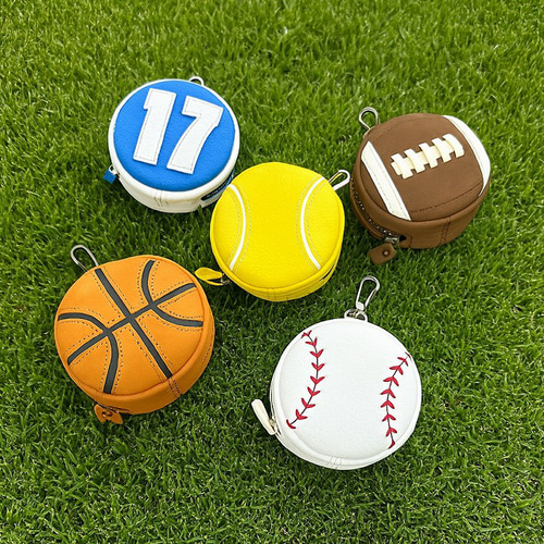 野球ボール 丸型ミニポーチ バッグ キーホルダー ベースボール 部活