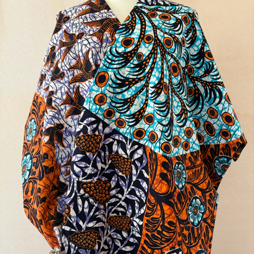 アフリカ布 浴衣 着物 お仕立て 鳥柄 浴衣 amy 通販 20006820｜Creema