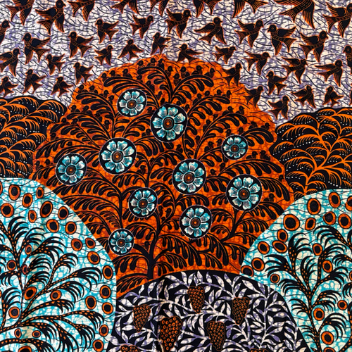 アフリカ布 片身替え 着物 浴衣 ピンク お仕立て アフリカ布 着物 浴衣