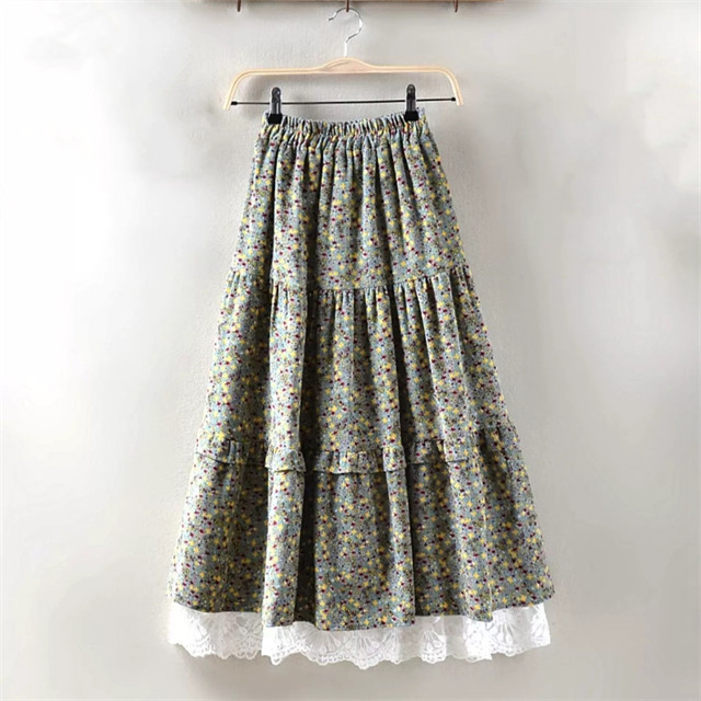 秋冬 裏地付き ギャザースカート ロングスカート ゴム仕様  ギフト