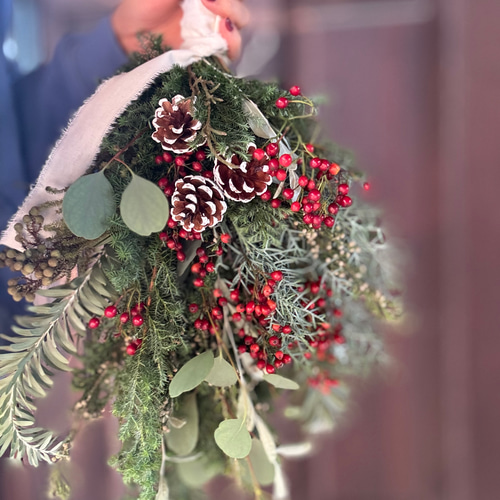 クリスマス飾り　赤い実とユーカリのオーナメント クリスマス飾り 赤い実とユーカリのオーナメント Amazon｜CALLARON 35