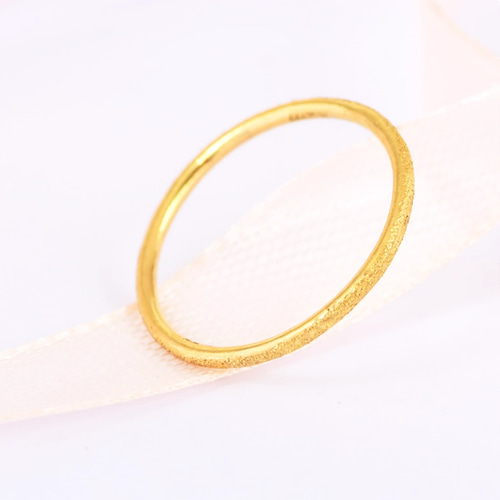 ありがとう！K24純金無地リング3.58g指輪リング刻印あり ハンドメイド