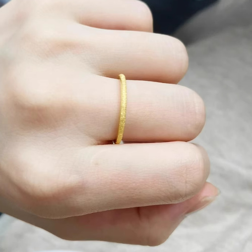 K24純金k24リング甲丸24金ゴールド指輪 刻印入 幅1.3mm中空 結婚指輪