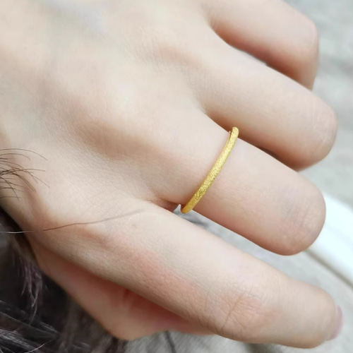 K24純金k24リング甲丸24金ゴールド指輪 刻印入 幅1.3mm中空 結婚指輪