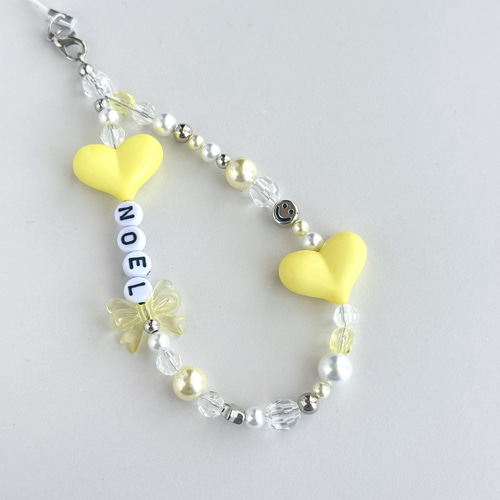 文字変更OK｜名前入りビーズストラップ／推し活ネームキーホルダー