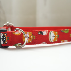 柴犬のがま口（全２色）＊犬用首輪（１５／２０ｍｍ幅）　オーダーメイド　子犬　小型犬　中型犬　しばいぬ　和柄　和風 5枚目の画像
