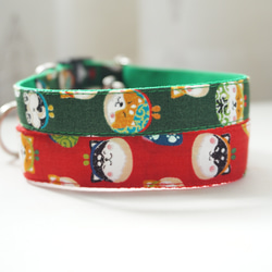 柴犬のがま口（全２色）＊犬用首輪（１５／２０ｍｍ幅）　オーダーメイド　子犬　小型犬　中型犬　しばいぬ　和柄　和風 4枚目の画像