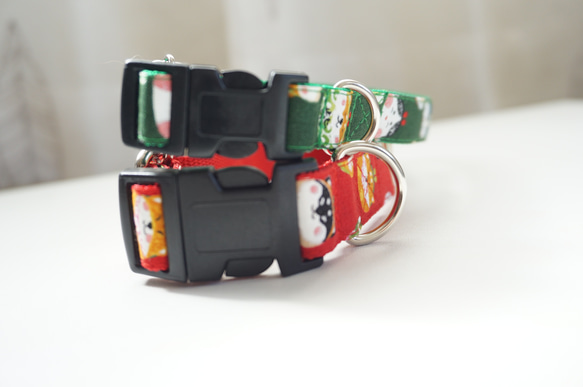 柴犬のがま口（全２色）＊犬用首輪（１５／２０ｍｍ幅）　オーダーメイド　子犬　小型犬　中型犬　しばいぬ　和柄　和風 2枚目の画像