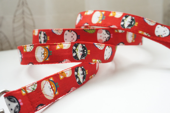 柴犬のがま口（全２色）＊犬用リード（１５／２０ｍｍ幅）　オーダーメイド　子犬　小型犬　中型犬　しばいぬ　和風　和柄 5枚目の画像