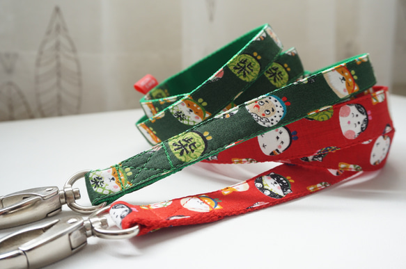 柴犬のがま口（全２色）＊犬用リード（１５／２０ｍｍ幅）　オーダーメイド　子犬　小型犬　中型犬　しばいぬ　和風　和柄 2枚目の画像