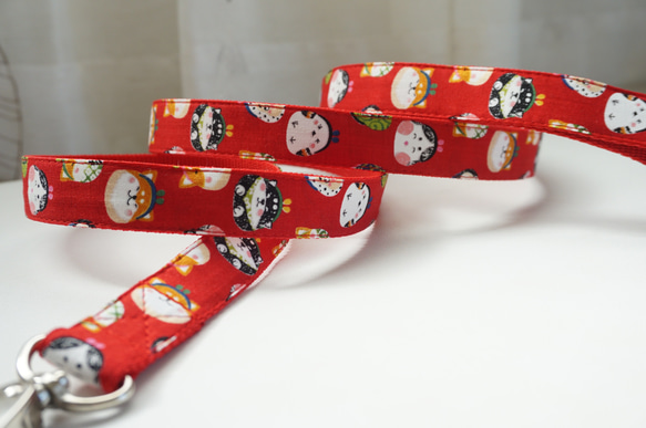 柴犬のがま口（全２色）＊犬用リード（１５／２０ｍｍ幅）　オーダーメイド　子犬　小型犬　中型犬　しばいぬ　和風　和柄 4枚目の画像