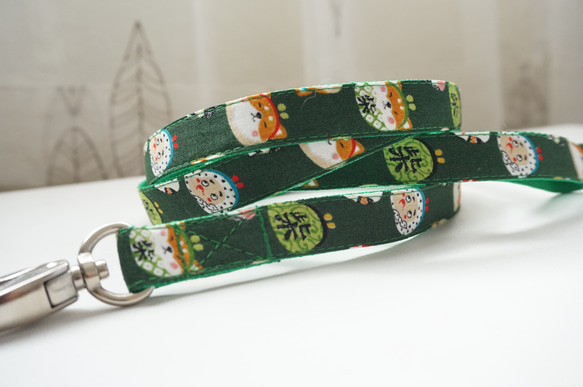 柴犬のがま口（全２色）＊犬用リード（１５／２０ｍｍ幅）　オーダーメイド　子犬　小型犬　中型犬　しばいぬ　和風　和柄 6枚目の画像