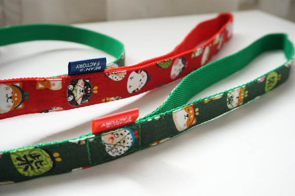 柴犬のがま口（全２色）＊犬用リード（１５／２０ｍｍ幅）　オーダーメイド　子犬　小型犬　中型犬　しばいぬ　和風　和柄 9枚目の画像