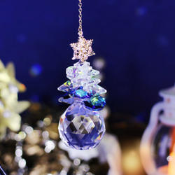 サンキャッチャー スワロフスキー レイジアント76mmブルーAB 訳あり】原色7色虹76mmレイジアント❤︎サンキャッチャー スワロフスキー