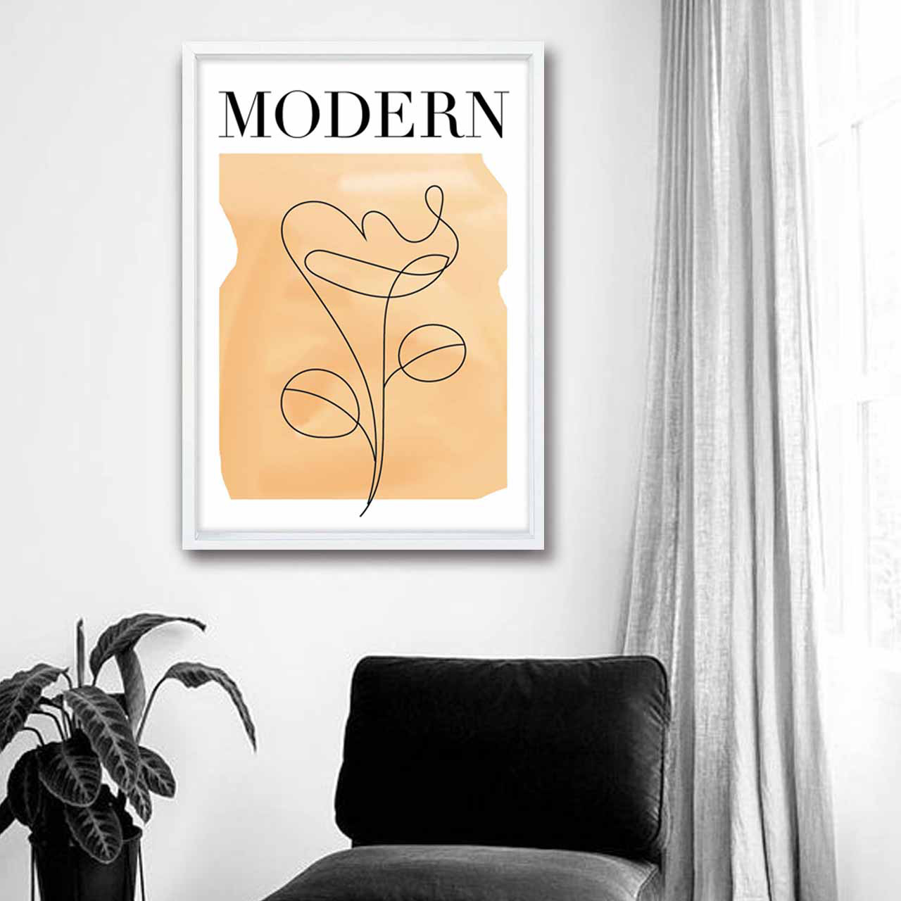 フラワーなライン　花　送料無料　お気に入り9600件突破　ポスター　アートポスター　アート/sei検索新着　1757