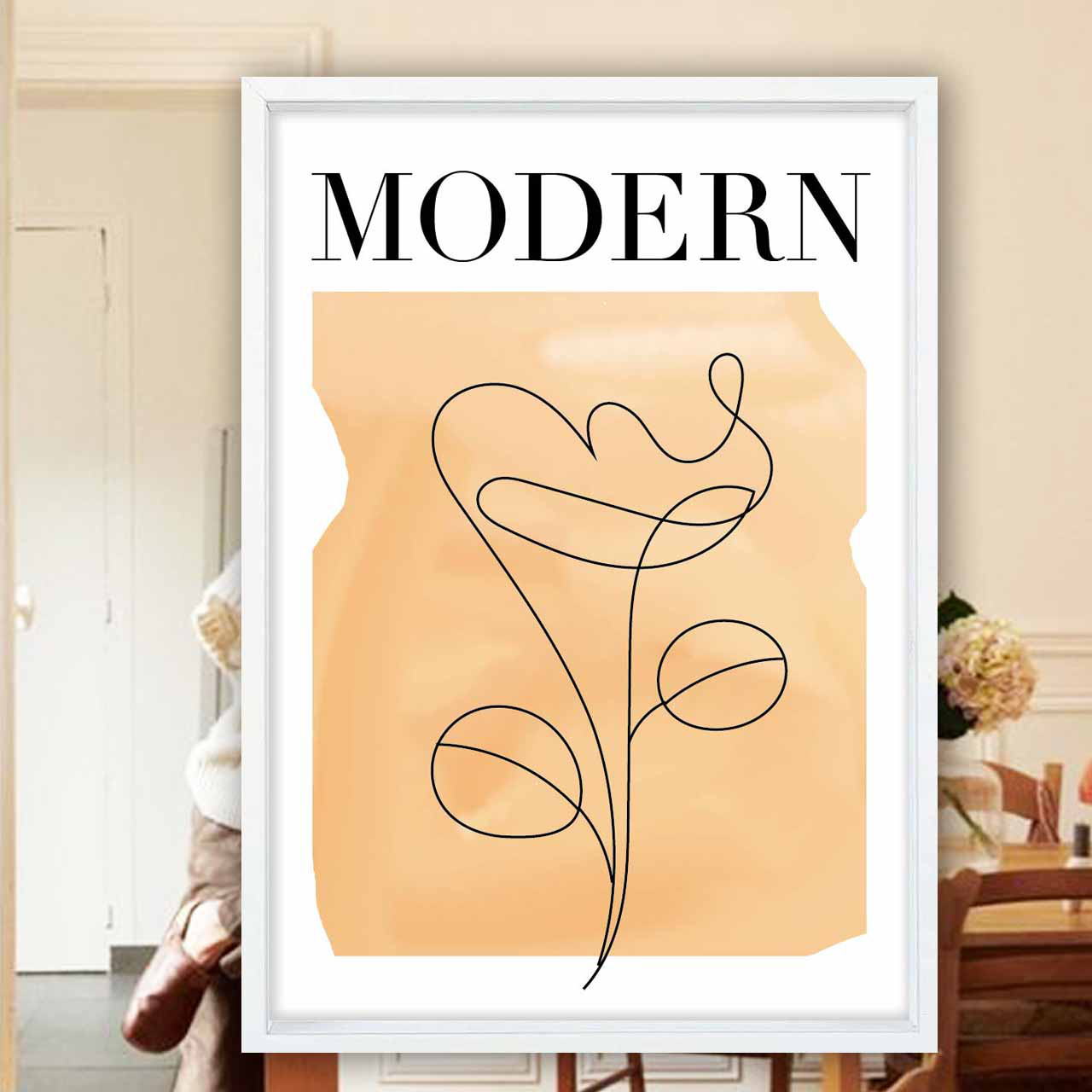 フラワーなライン　花　送料無料　お気に入り9600件突破　ポスター　アートポスター　アート/sei検索新着　1757