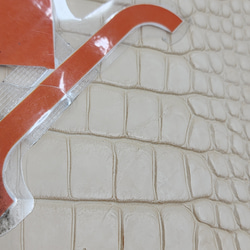 ワ二革　クロコ　植物タンニン鞣し　ナチュラル（タラ）　No.C009069 13枚目の画像