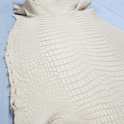 ワ二革　クロコ　植物タンニン鞣し　ナチュラル（タラ）　No.C009069 15枚目の画像