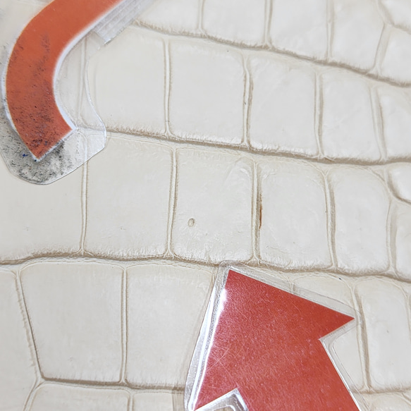 ワ二革　クロコ　植物タンニン鞣し　ナチュラル（タラ）　No.C009069 14枚目の画像