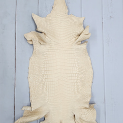 ワ二革　クロコ　植物タンニン鞣し　ナチュラル（タラ）　No.C009069 2枚目の画像