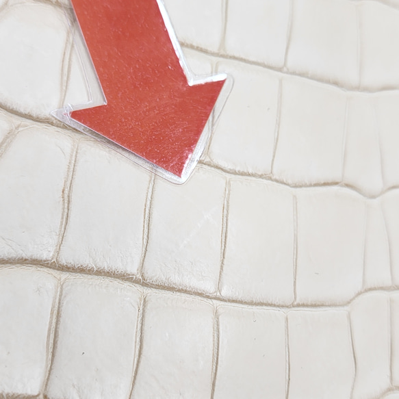 ワ二革　クロコ　植物タンニン鞣し　ナチュラル（タラ）　No.C009069 12枚目の画像