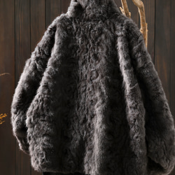 受作｜リバーシブル レザー&ファー ジャケット レディース 2WAYショート 防寒 大人カジュアル  冬 アウター 9枚目の画像