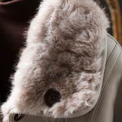 受作｜リバーシブル レザー&ファー ジャケット レディース 2WAYショート 防寒 大人カジュアル  冬 アウター 10枚目の画像