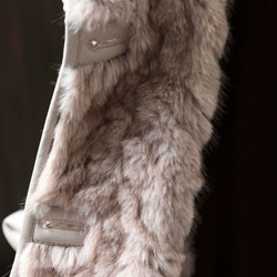 受作｜リバーシブル レザー&ファー ジャケット レディース 2WAYショート 防寒 大人カジュアル  冬 アウター 13枚目の画像