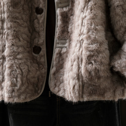 受作｜リバーシブル レザー&ファー ジャケット レディース 2WAYショート 防寒 大人カジュアル  冬 アウター 20枚目の画像