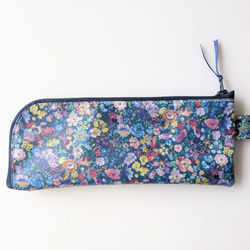 ペンケース　歯ブラシケース　L字ファスナー　クリアポーチ　クラシックガーデン　リバティ　ラミネート　♡定番柄の見事な饗宴 2枚目の画像