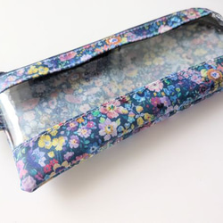 ペンケース　歯ブラシケース　L字ファスナー　クリアポーチ　クラシックガーデン　リバティ　ラミネート　♡定番柄の見事な饗宴 4枚目の画像