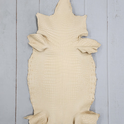 ワ二革　クロコ　植物タンニン鞣し　ナチュラル（タラ）　No.C009084 2枚目の画像