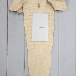 ワ二革　クロコ　植物タンニン鞣し　ナチュラル（タラ）　No.C009084 10枚目の画像