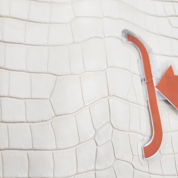 ワ二革　クロコ　植物タンニン鞣し　ナチュラル（タラ）　No.C009084 13枚目の画像