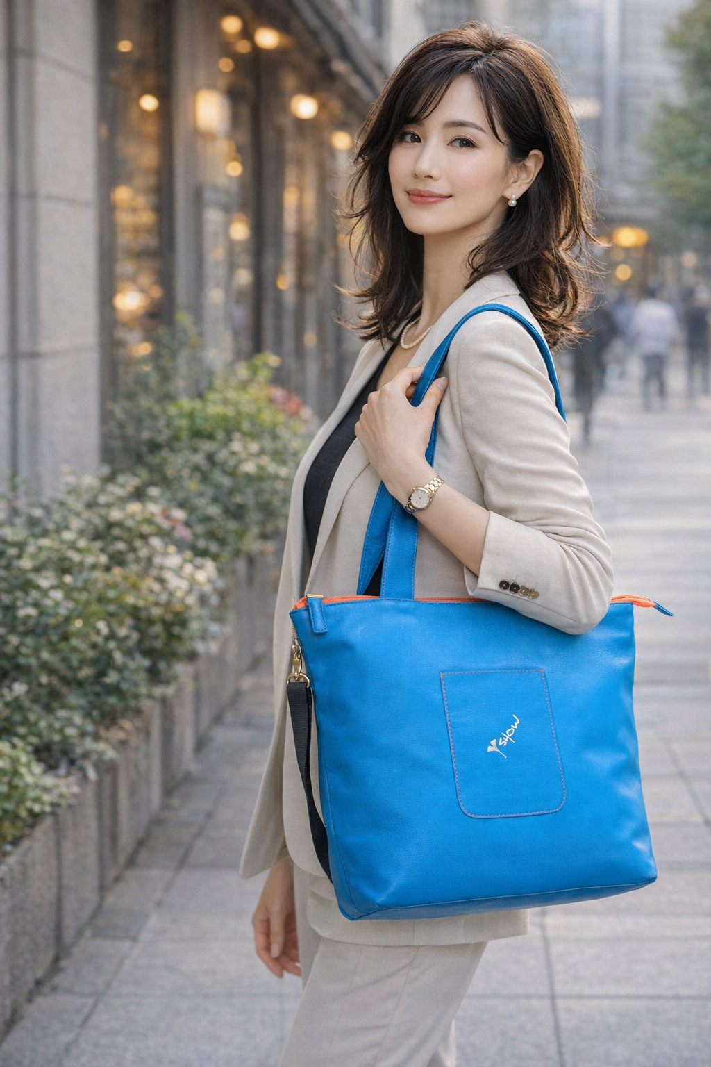 新価格□SHOW軽井沢オリジナル□国産オールレザーシンプルトートバッグ□送料無料