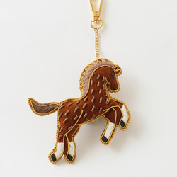 ゆるいハート レオパード柄チャーム 4個【豹柄 ヒョウ柄 ピアス