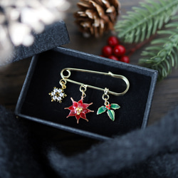 ブローチ（花・ミナペルホネン生地使用・ハンドメイド） ブローチ