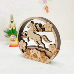 午年 ヒノキ干支飾り お正月飾り《受注生産品》【送料込】 2枚目の画像