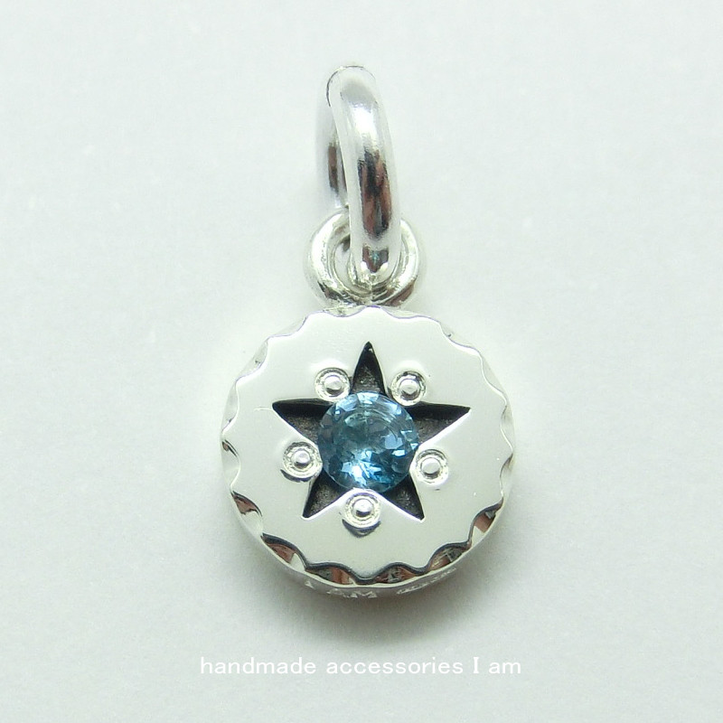 受注生産商品　希望　ブルートパーズ　スターペンダント　シルバー925　IP0431bt