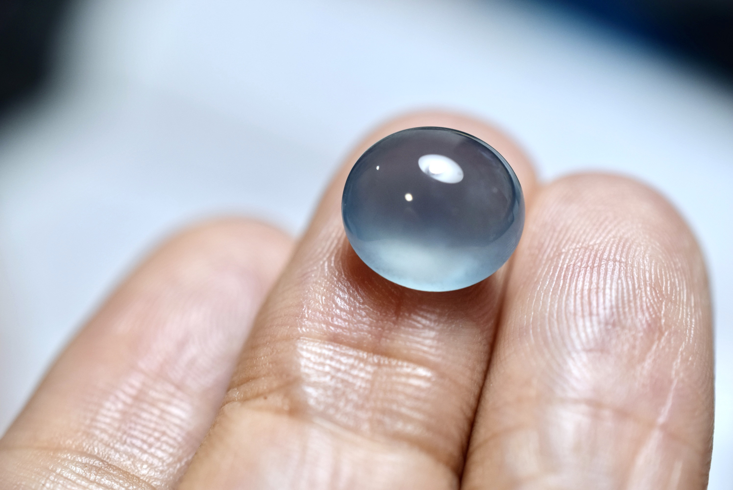 SR12-26 極品 宝石質 高氷種 青色 グアテマラ産 天然 A貨 本翡翠 ルース 硬玉 ジェダイト